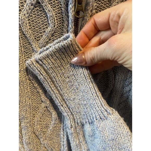 NWT Free People Mont Blanc Mini Sweater Dress Zip Up Collar Cable Knit Small - Picture 11 of 12